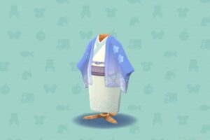 ポケ森のはんなりはおりのきもの・あお