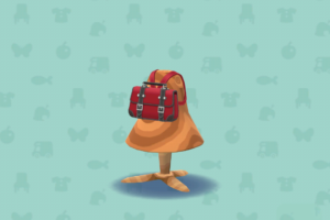 ポケ森のワインレッドのレザーリュック