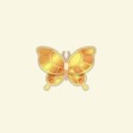 ポケ森のきんのガラスチョウチョ