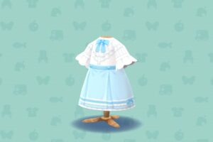 ポケ森のはなやかフリルコーデ・ブルー