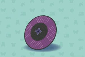 ポケ森のみずたまがらのわがさ・むらさき