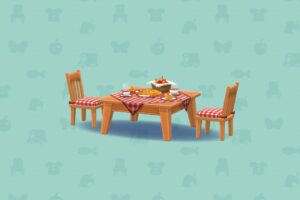 ポケ森のオータムアップルなテーブルセット