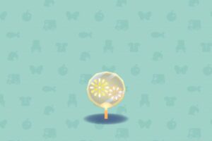 ポケ森のひかるはなびがらうちわ・イエロー