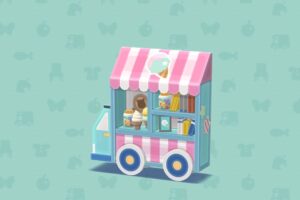 ポケ森のアイスワゴンのたな