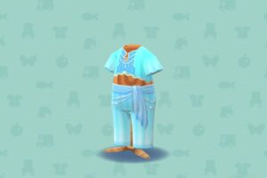 ポケ森のアクアフェアリーコーデ・ブルー