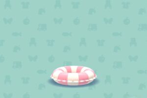 ポケ森のしましまうきわ・ピンク