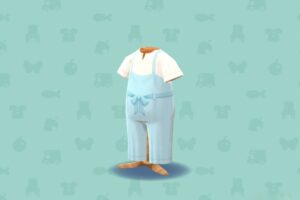ポケ森のサロペットパンツコーデ・ブルー