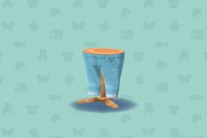 ポケ森のロールアップデニム・ブルー