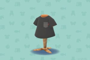ポケ森のポケットつきTシャツ・ブラック