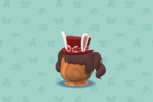 ポケ森のうさぎハットツインテール・あか