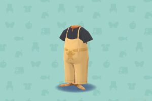 ポケ森のサロペットパンツコーデ・ベージュ