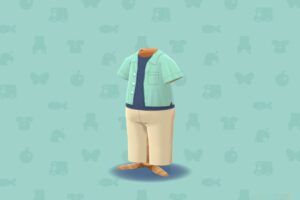 ポケ森のゆったりパンツコーデ・グリーン