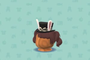 ポケ森のうさぎハットツインテール・くろ