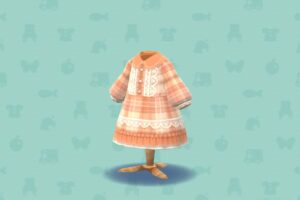 ポケ森のあきいろフリルワンピ・テラコッタ