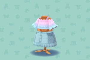 ポケ森のオーロラトップスコーデ・パープル