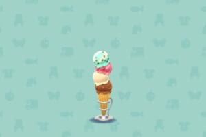 ポケ森のよくばりフレーバーの4だんアイス