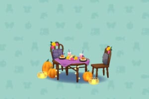 ポケ森のトワイライトハロウィンなテーブル