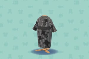 ポケ森のはいいろのきんぎょのゆかた